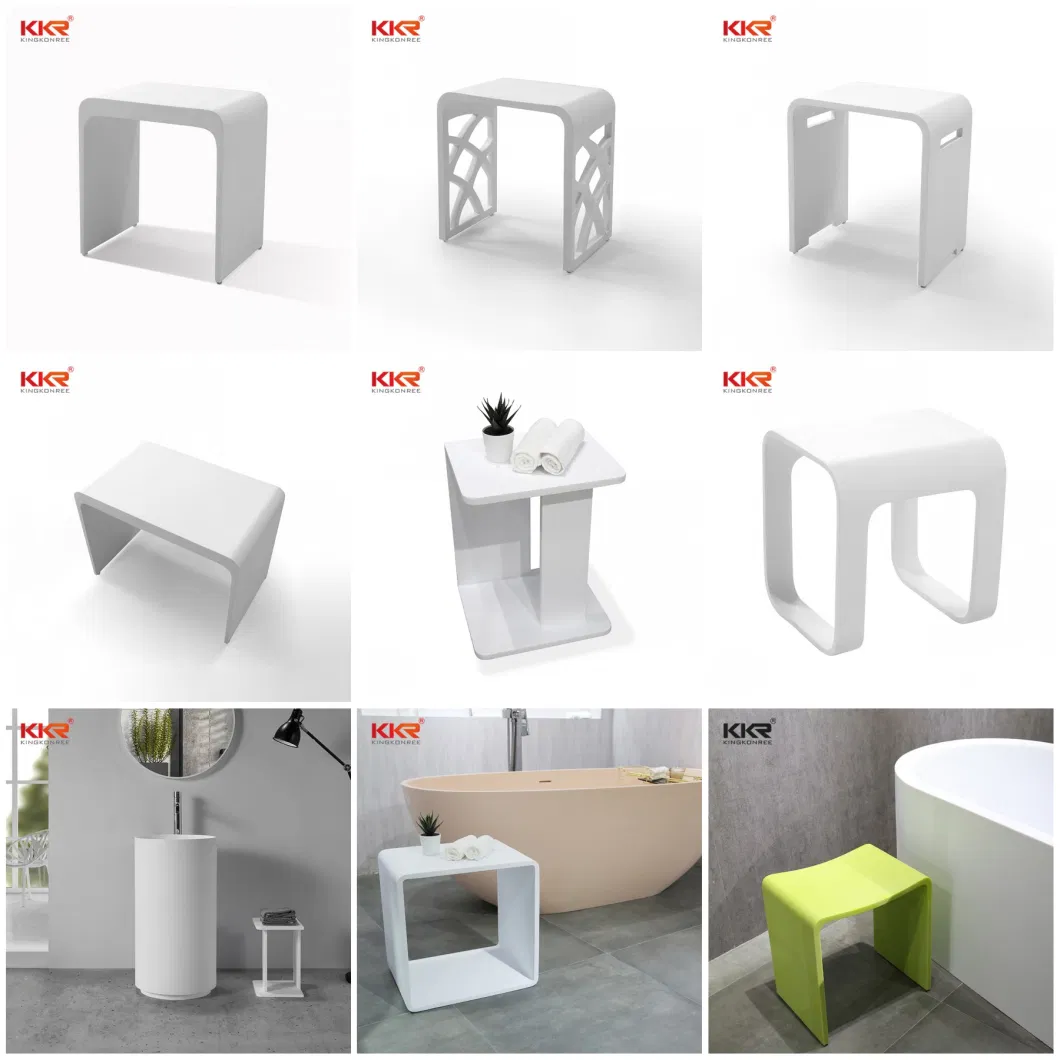 Bathroom Solid Surface Acrylic Shower Bath Stool