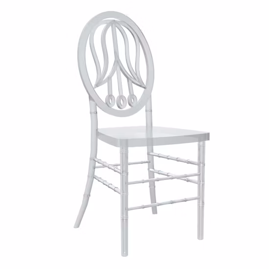 Meubles de banquet de restaurant en plastique Chiavari Tiffany Napoléon Banquet Blanc laiteux Noir Résine transparente Cristal Acrylique Bella Princesse Chaise de salle à manger de mariage