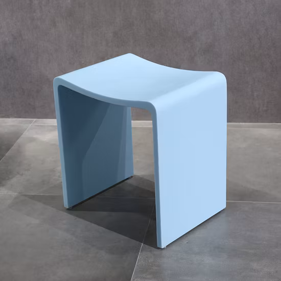 Banc de tabouret en pierre de salle de bains à Surface solide en acrylique de marbre blanc nouvellement conçu
