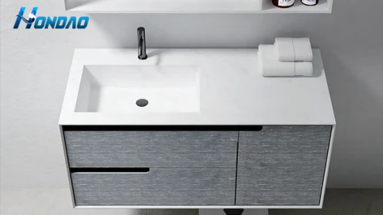 Au-dessus du comptoir Surface solide acrylique une pièce lavabo bain évier comptoir salle de bain meubles vanité armoire