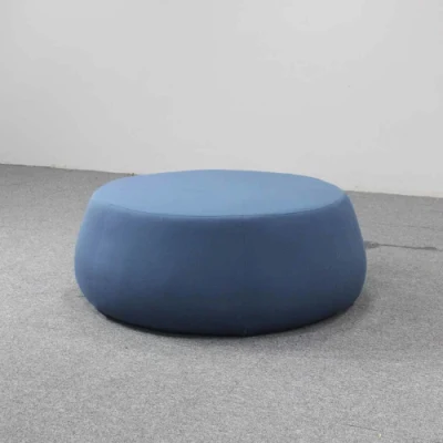 Meubles modernes de salon de bureau d'hôtel à la maison de tissu ou pouf rond extérieur de tissu de tabouret de pied